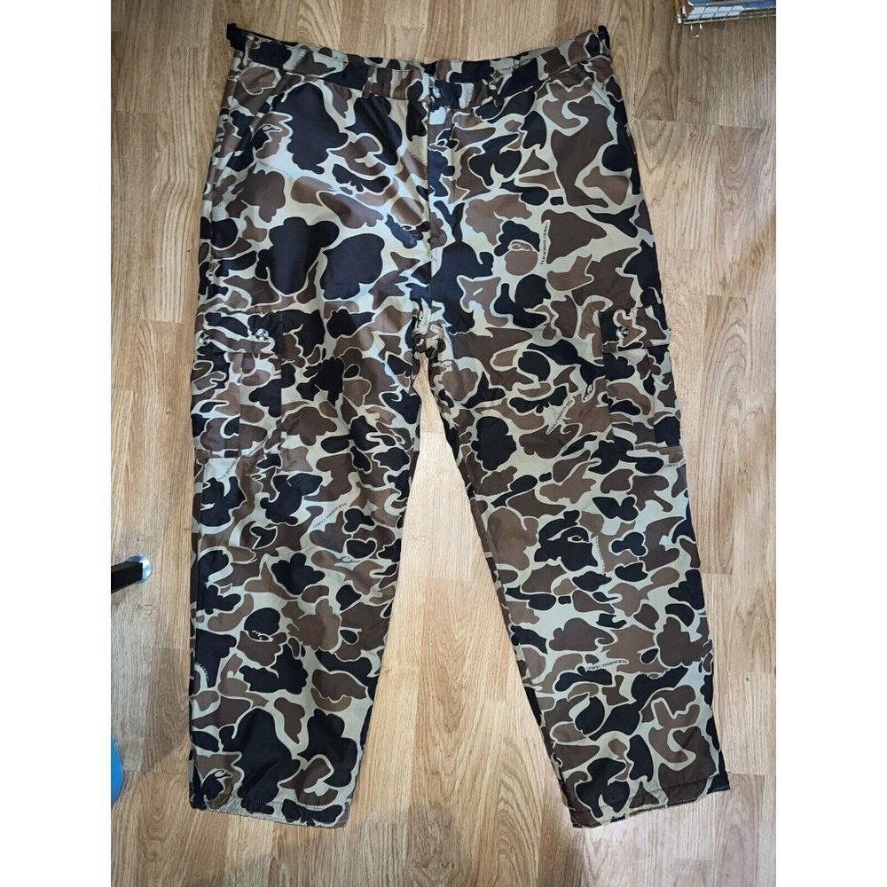 Drake Old School Camo Hunting Pants Vintage Camo 2XL Fleece Lined 44-46” R
